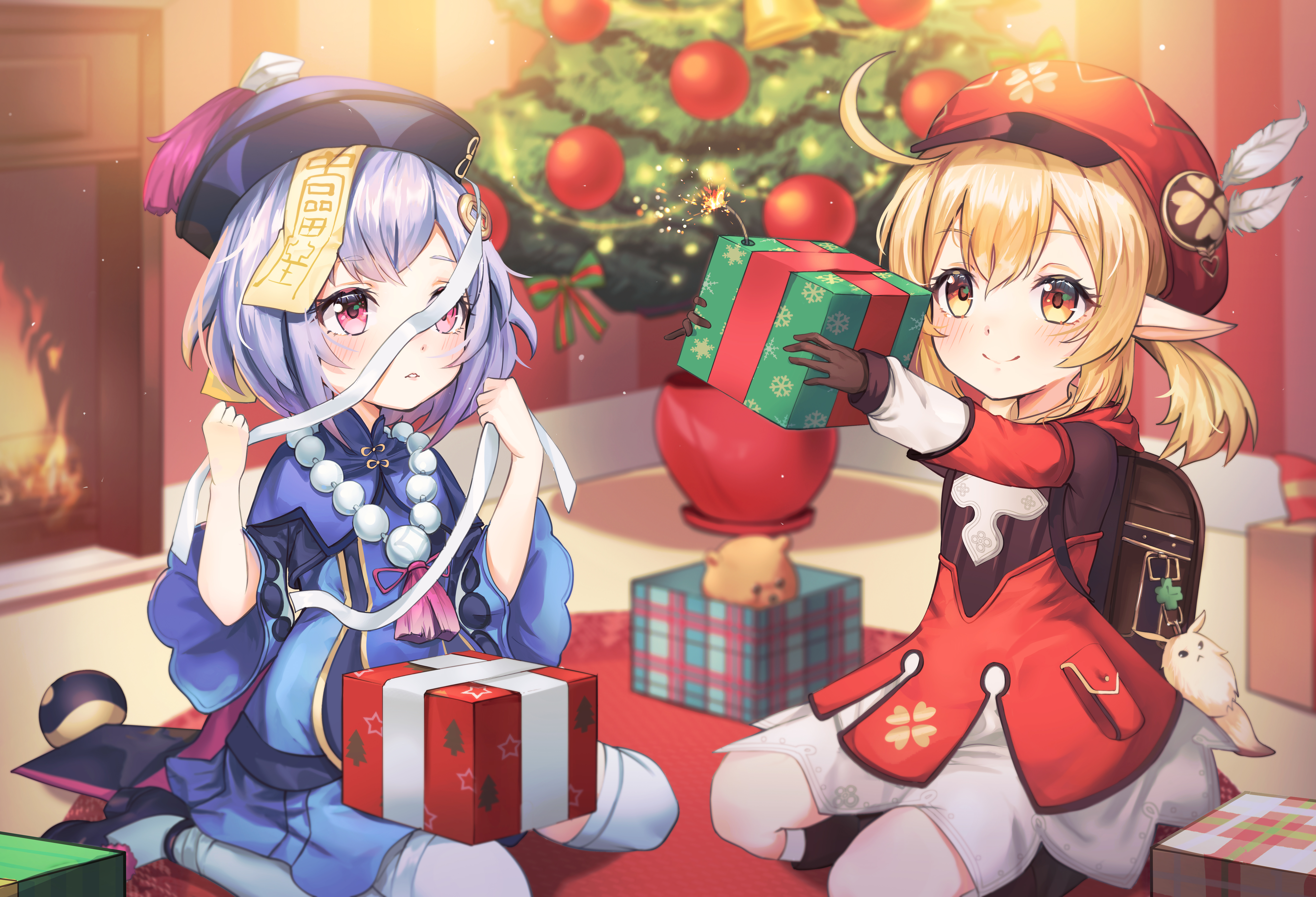 HD wallpaper anime girls Genshin Impact Mona Genshin Impact christmas  clothes  Wallpaper Flare