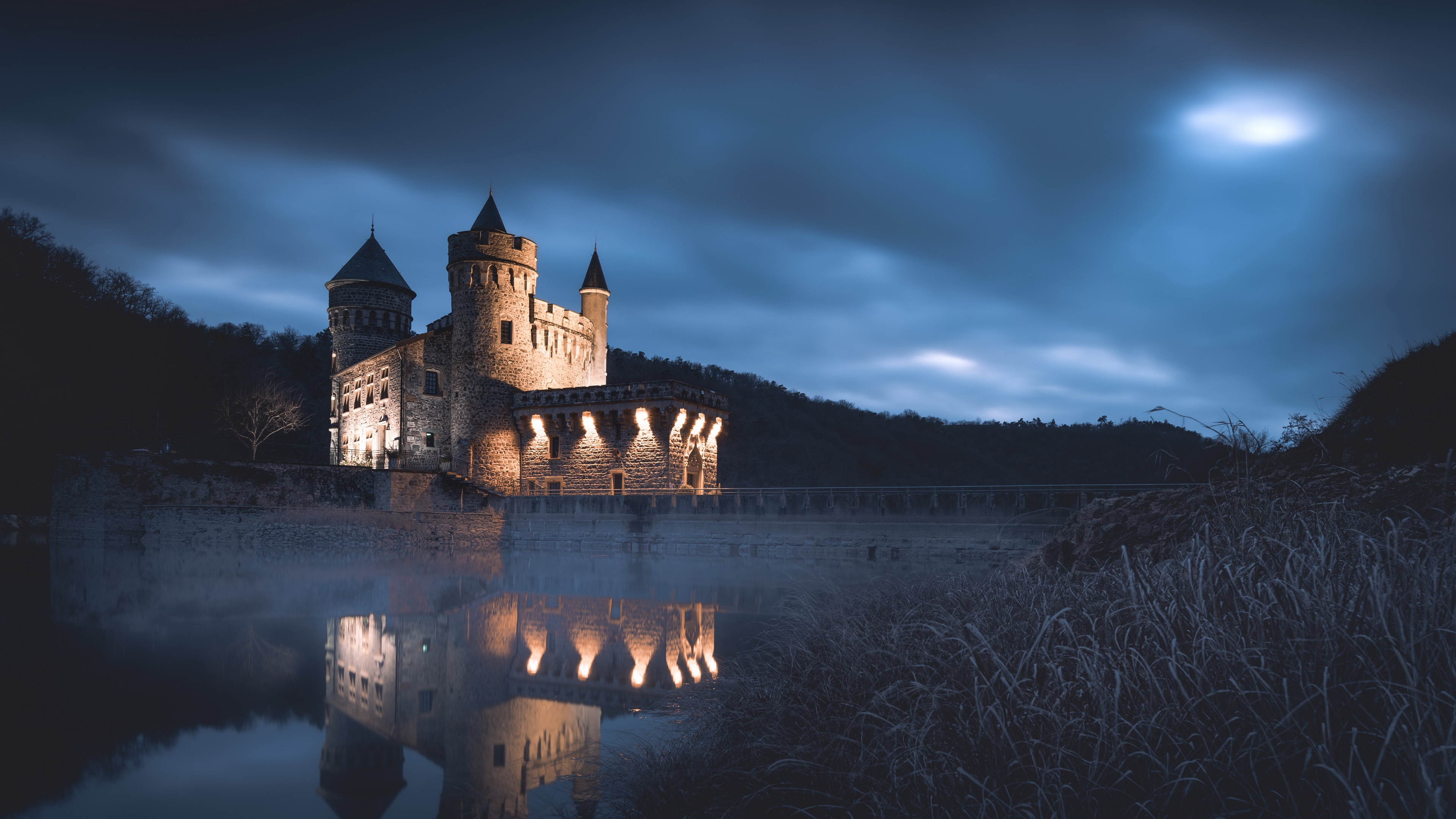 Man Made Castle 4k Ultra HD Wallpaper