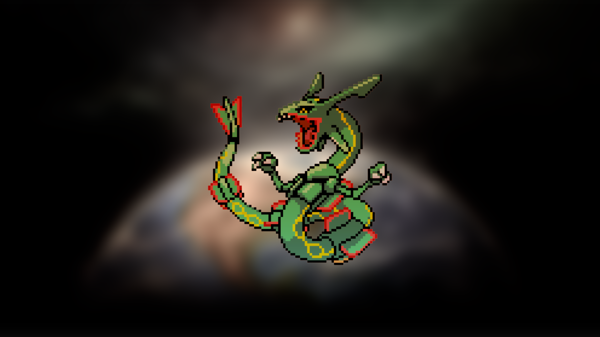Download Space Rayquaza (Pokémon) Anime Pokemon HD Wallpaper