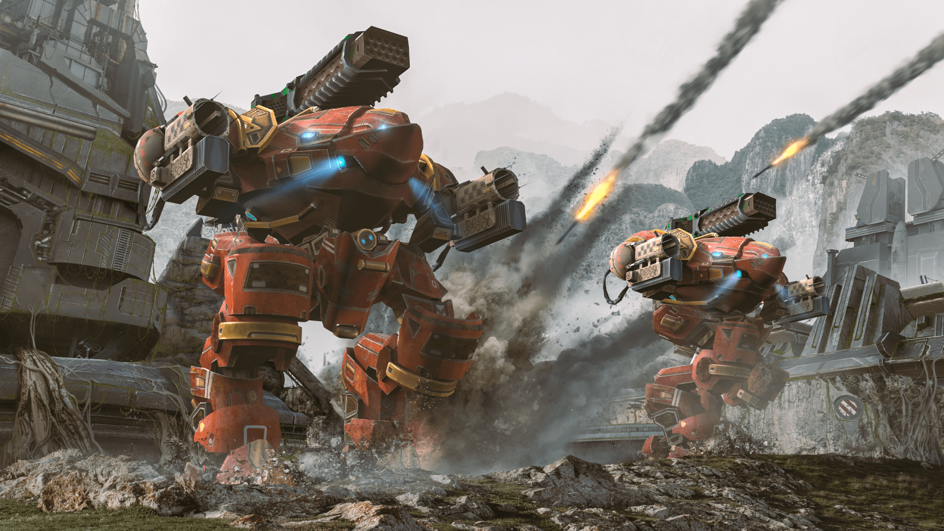 Epic War Robots Battle HD Wallpaper