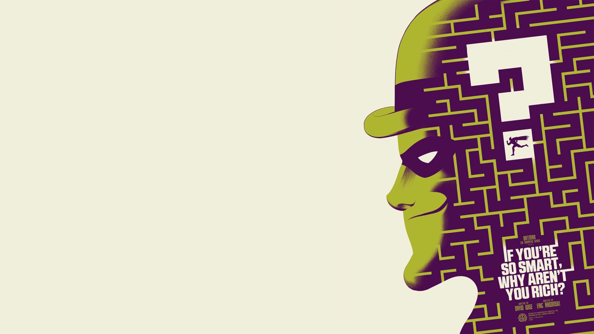 Download Riddler (DC Comics) TV Show Batman: The Animated Series HD Wallpaper by Phantom City Creative