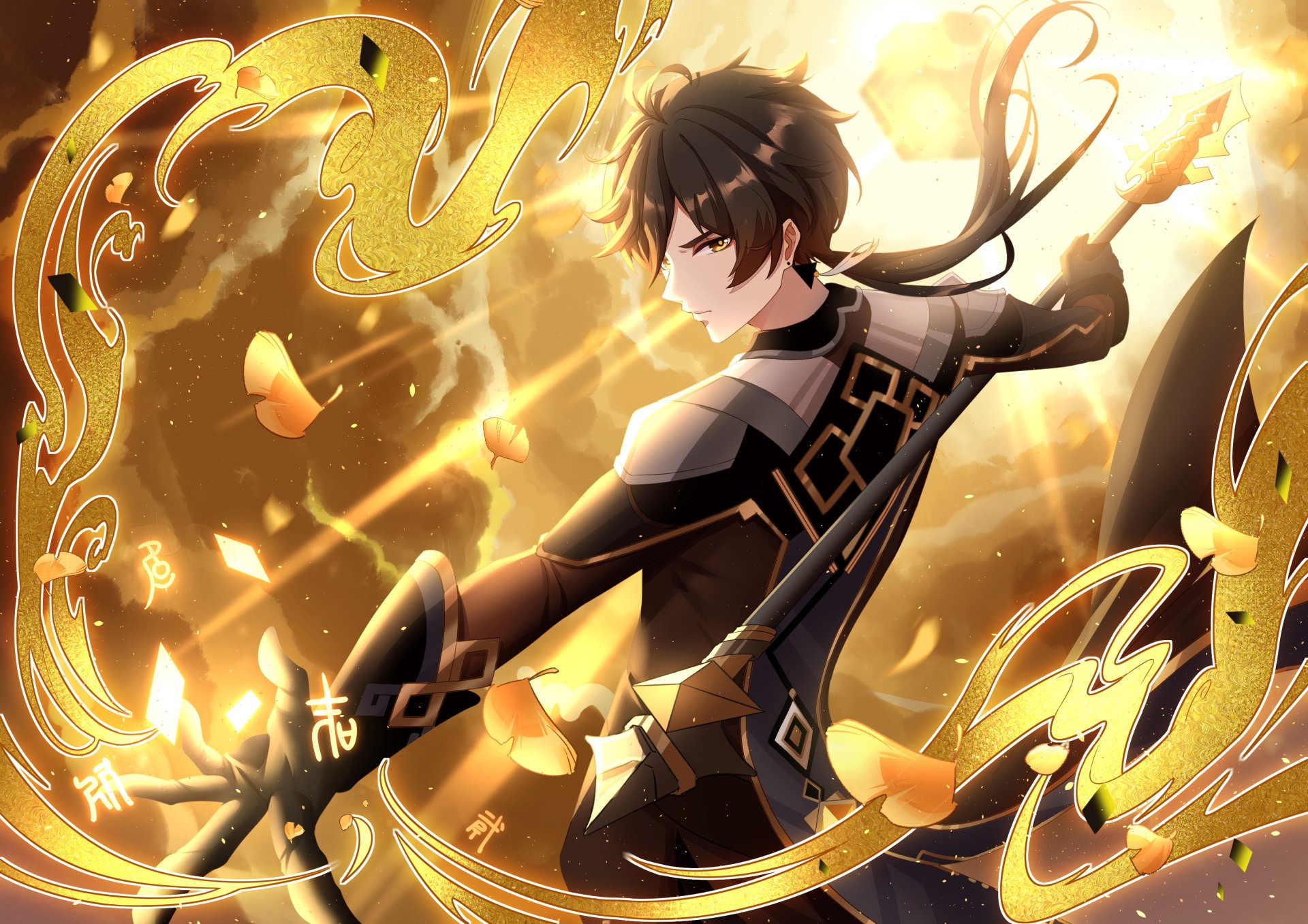 Download Zhongli (Genshin Impact) Video Game Genshin Impact HD Wallpaper by 苏翼丶