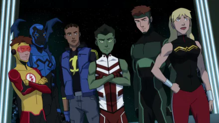 Garfield Logan Bart Allen Cassandra Sandsmark Static (DC Comics) Jaime Reyes Blue Beetle (DC Comics) Geo Force Wonder Girl Beast Boy Kid Flash TV Show Young Justice HD Desktop Wallpaper | Background Image