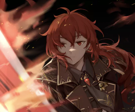 Diluc (Genshin Impact) video game Genshin Impact HD Desktop Wallpaper | Background Image