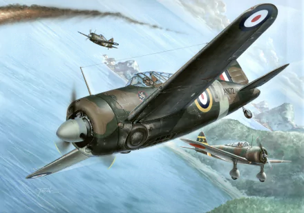 warplane aircraft military Brewster F2A Buffalo HD Desktop Wallpaper | Background Image