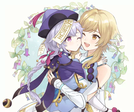 Qiqi (Genshin Impact) Lumine (Genshin Impact) video game Genshin Impact HD Desktop Wallpaper | Background Image