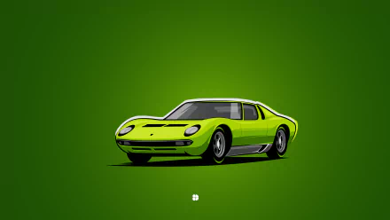  Lamborghini Miura wallpaper design by sumandas094
