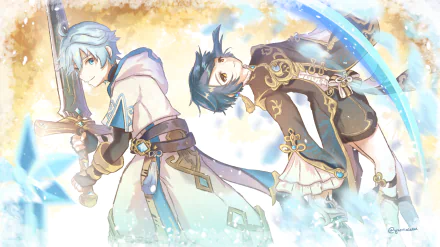 Chongyun (Genshin Impact) Xingqiu (Genshin Impact) video game Genshin Impact HD Desktop Wallpaper | Background Image