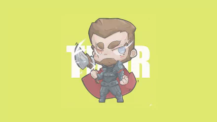 chibi Comic Thor HD Desktop Wallpaper | Background Image