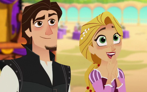 brown hair blonde Tangled Eugene Fitzherbert Rapunzel TV Show Tangled: The Series HD Desktop Wallpaper | Background Image