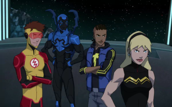 Bart Allen Static (DC Comics) Jaime Reyes Blue Beetle (DC Comics) Kid Flash Cassandra Sandsmark Wonder Girl TV Show Young Justice HD Desktop Wallpaper | Background Image