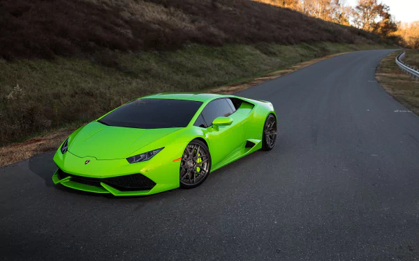 supercar green car car Lamborghini Lamborghini Huracan LP 610-4 vehicle Lamborghini Huracan HD Desktop Wallpaper | Background Image