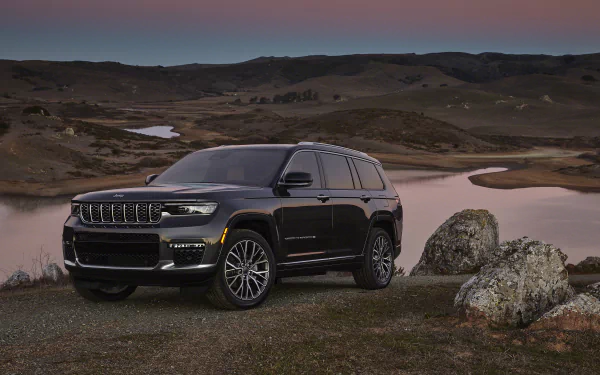 silver car SUV car Jeep Jeep Grand Cherokee vehicle Jeep Grand Cherokee L HD Desktop Wallpaper | Background Image