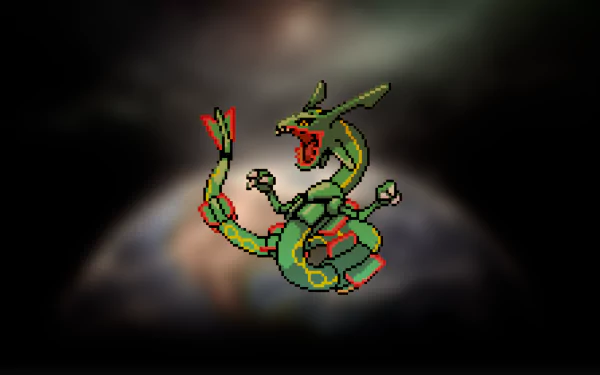 space Rayquaza (Pokémon) Anime Pokemon HD Desktop Wallpaper | Background Image