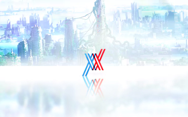 A vibrant anime wallpaper featuring characters from Darling in the FranXX against a captivating background.