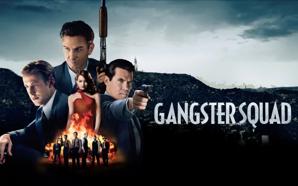 Sean Penn Ryan Gosling Josh Brolin Emma Stone movie Gangster Squad HD Desktop Wallpaper | Background Image