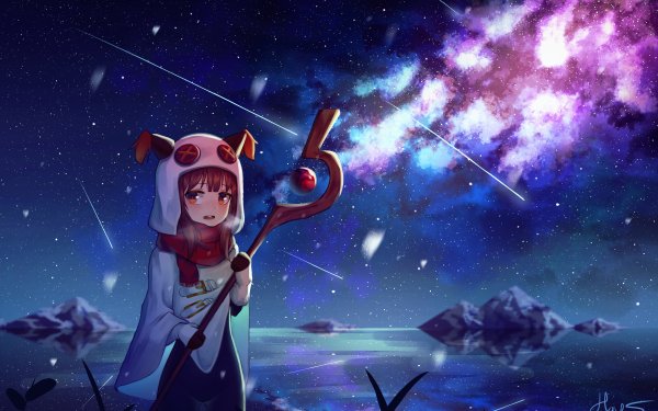 Anime KonoSuba - God’s blessing on this wonderful world!! KonoSuba Megumin Brown Hair Starry Sky HD Wallpaper | Background Image