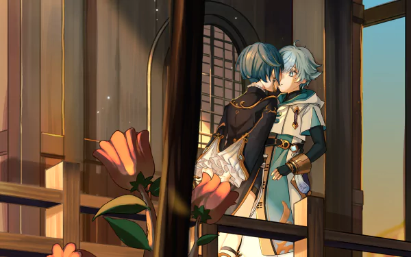 Chongyun (Genshin Impact) Xingqiu (Genshin Impact) video game Genshin Impact HD Desktop Wallpaper | Background Image