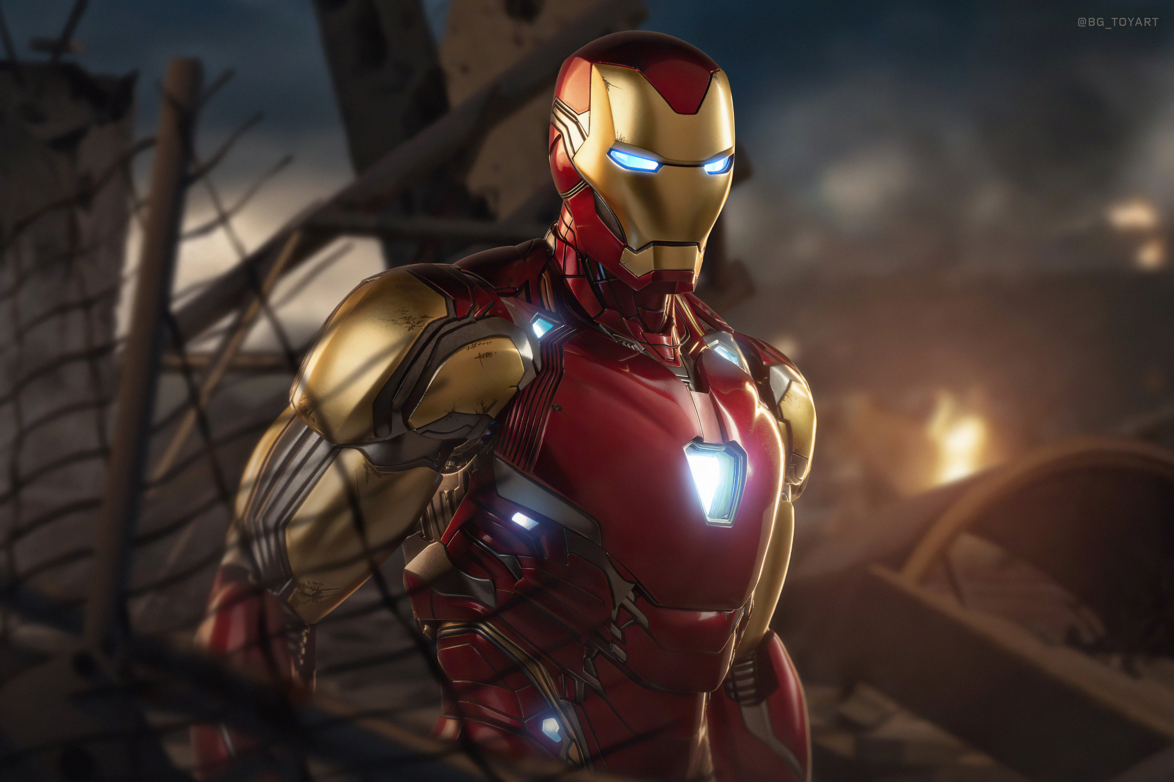 Wallpaper Iron Man, Marvel Cinematic Universe, Avengers, Iron Man  Landscape, Superhero, Background - Download Free Image
