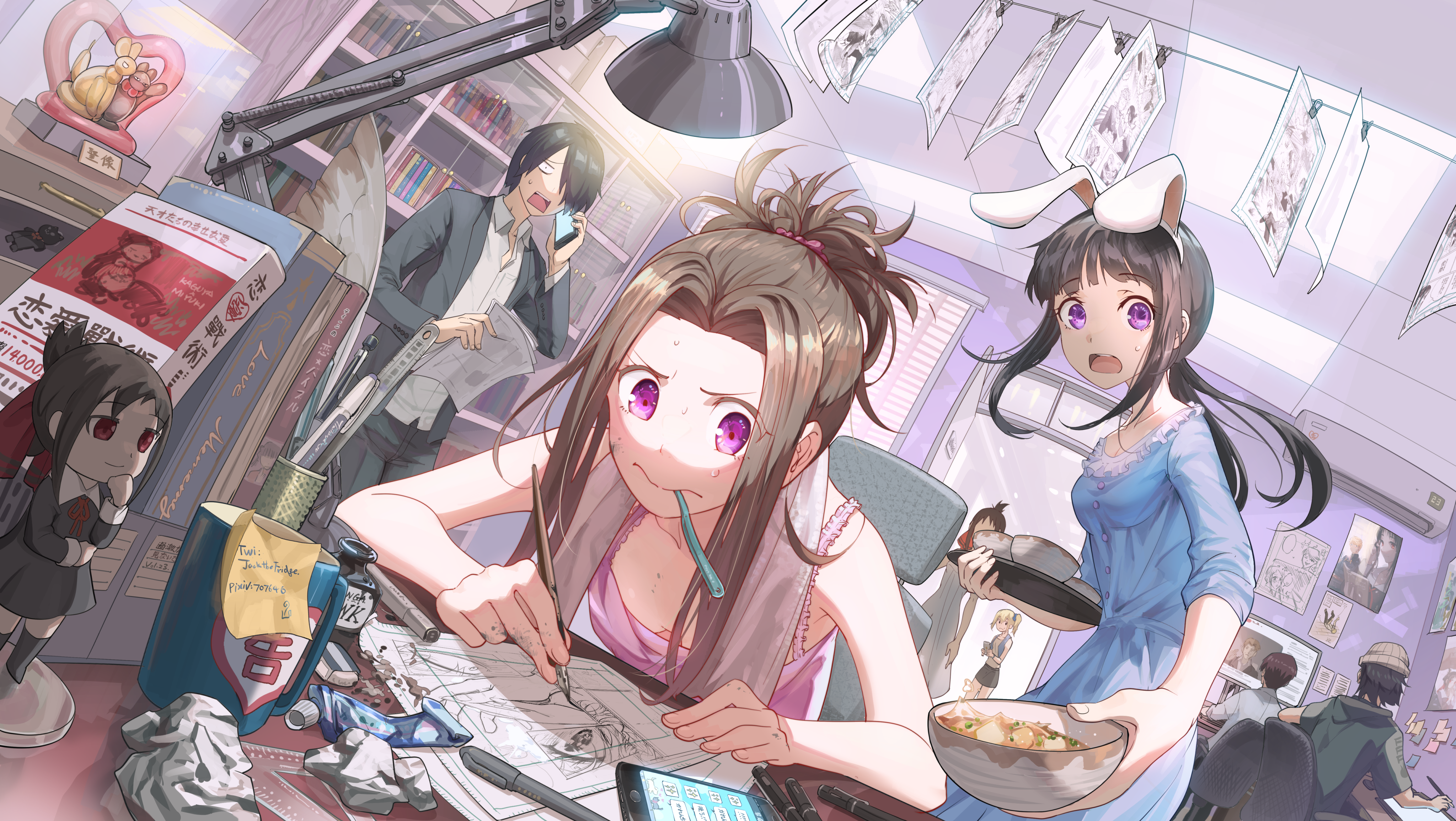 Anime Kaguya-sama: Love is War 4k Ultra HD Wallpaper by 坛子鸦
