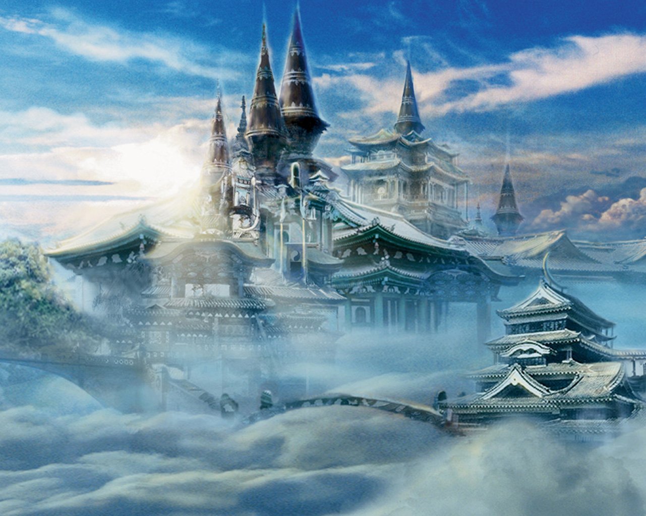 Fantasy castle desktop wallpaper by Rob Alexander
