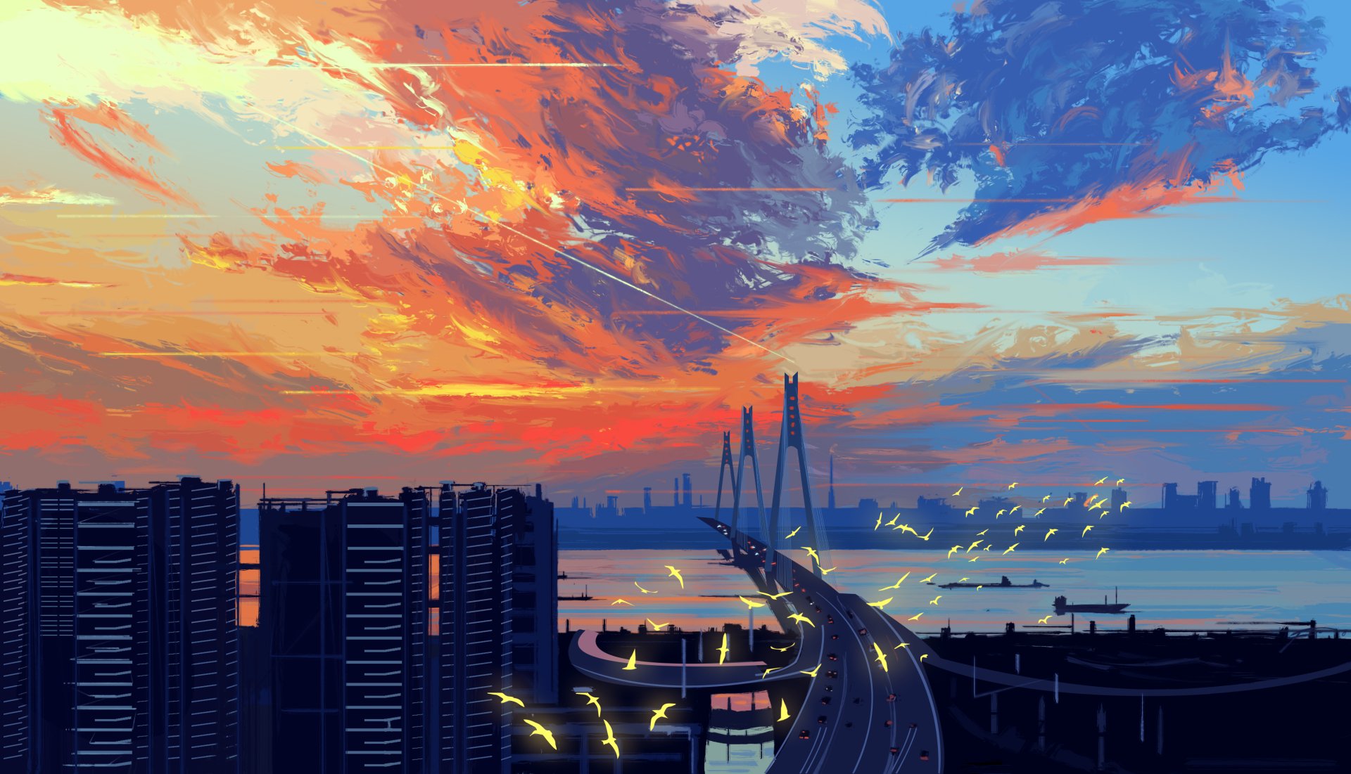 Download Cityscape Artistic City HD Wallpaper by Fangpeii