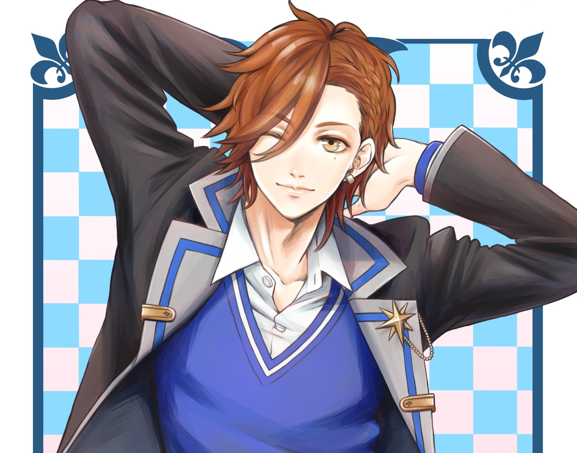 Download Brown Hair Wink Anime Uta No Prince-sama HD Wallpaper by chienu