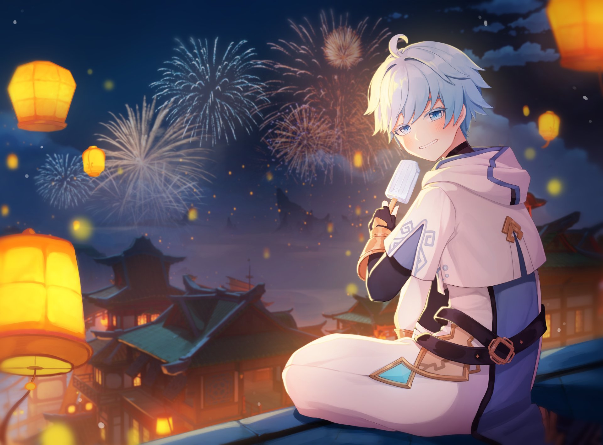 Download Chongyun (Genshin Impact) Video Game Genshin Impact 4k Ultra HD Wallpaper by じや