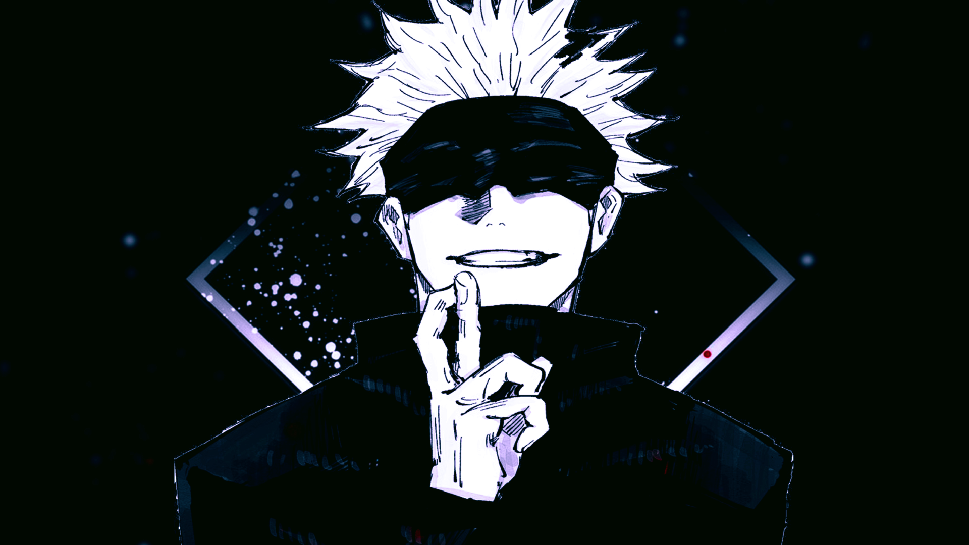 Download Blindfold White Hair Satoru Gojo Anime Jujutsu Kaisen HD Wallpaper