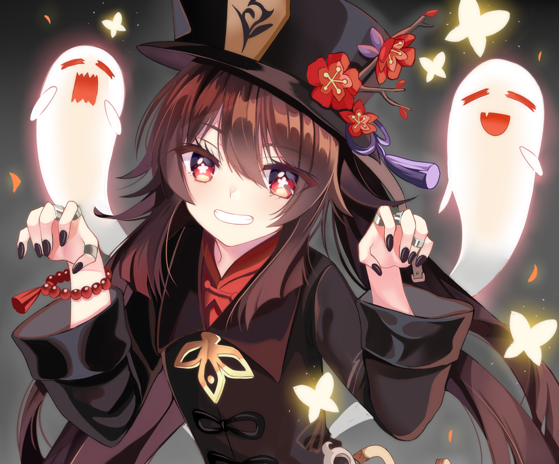 Download Hu Tao Video Game Genshin Impact HD Wallpaper by Yaya Chan