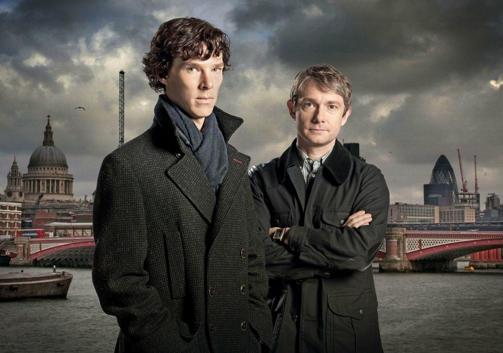 Download Martin Freeman Benedict Cumberbatch TV Show Sherlock (TV Series) 4k Ultra HD Wallpaper