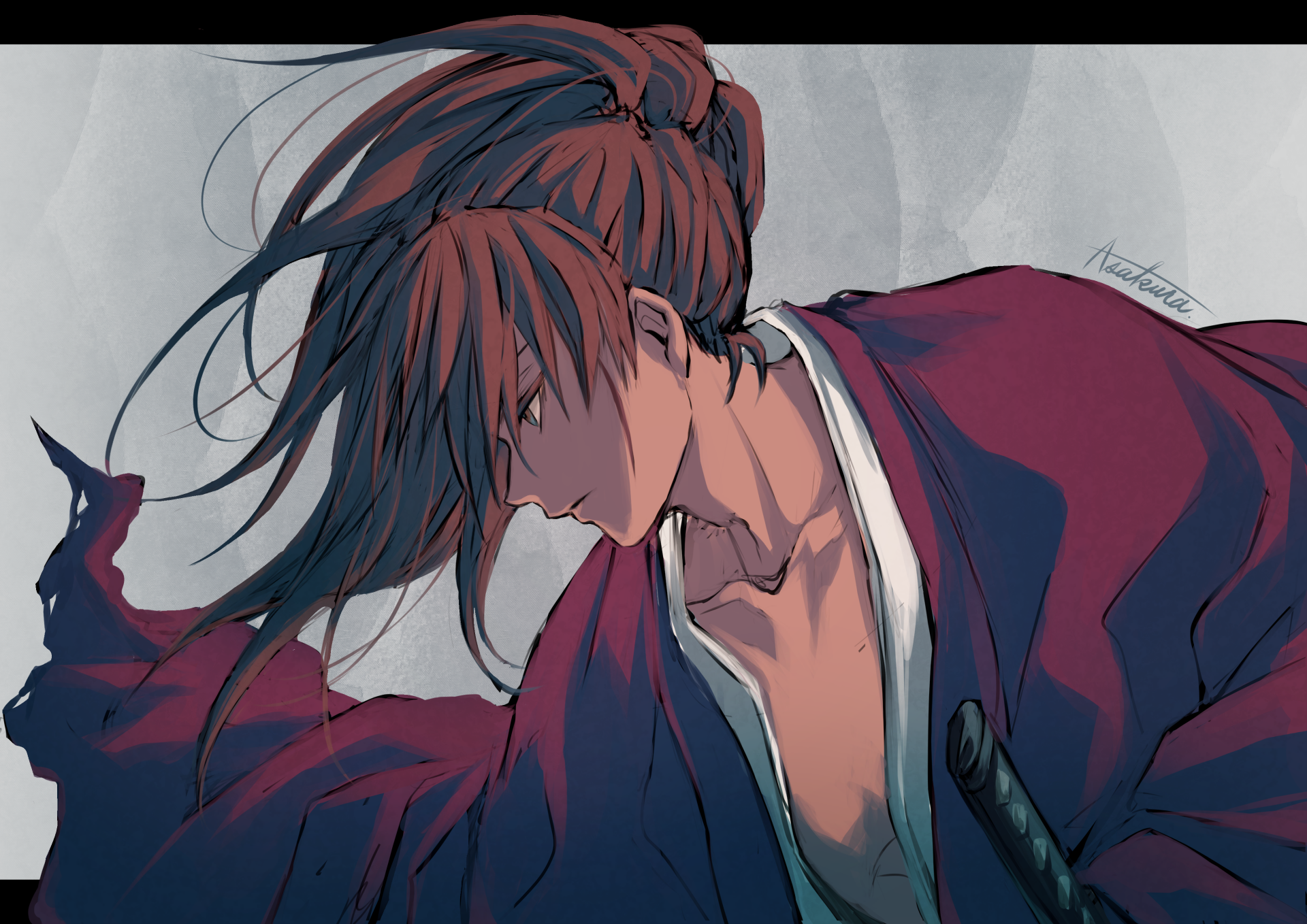 Wallpaper Rurouni Kenshin kisses Anime