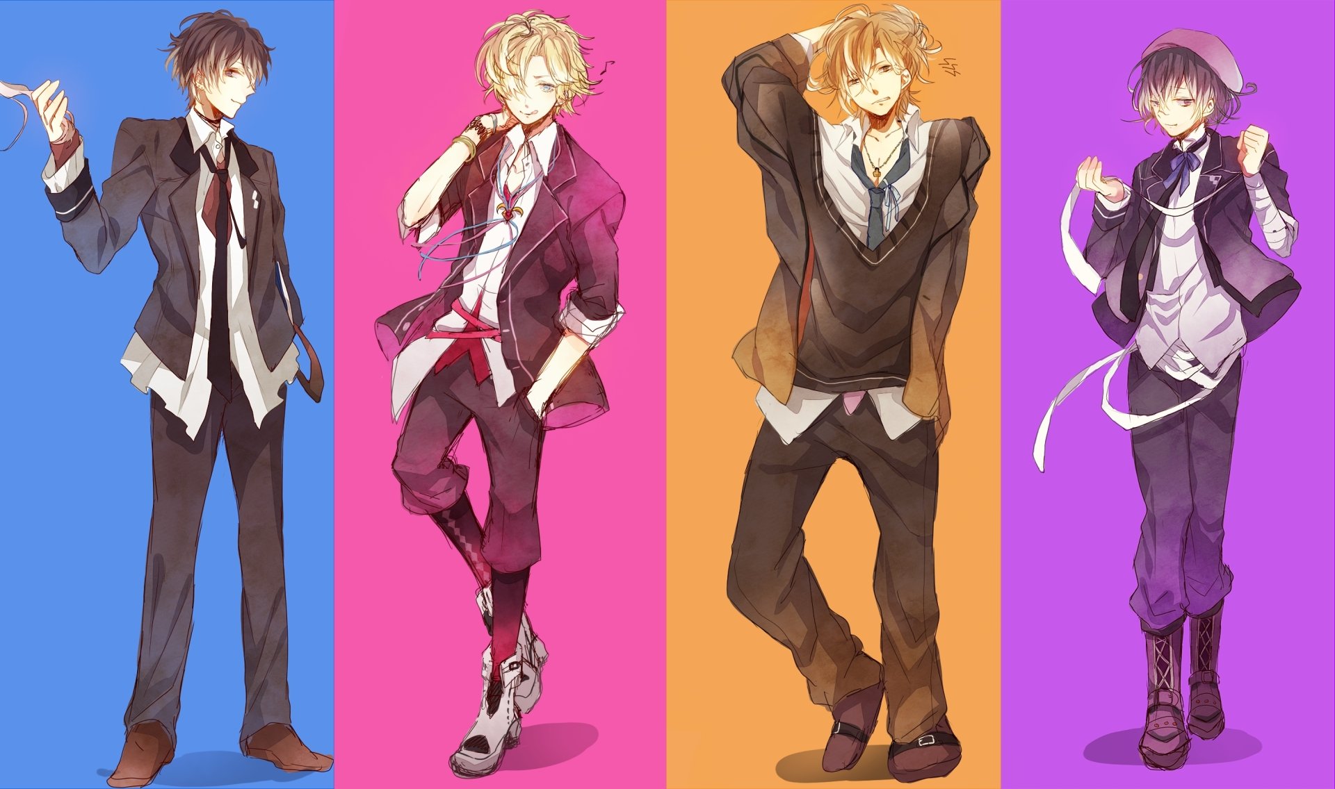 Download Yuma Mukami Ruki Mukami Kou Mukami Azusa Mukami Anime Diabolik Lovers HD Wallpaper