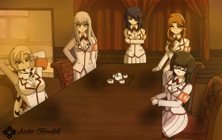 Kuroko Kamenaga Shiromi Torayoshi Akane Toriyasu Aoi Ryugoku Megami Saikou video game Yandere simulator HD Desktop Wallpaper | Background Image