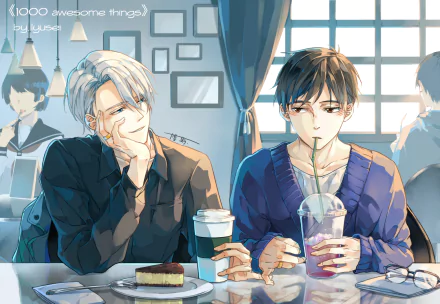 Victor Nikiforov Yuuri Katsuki Anime Yuri!!! on ICE HD Desktop Wallpaper | Background Image
