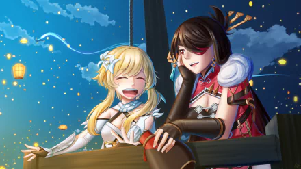 Beidou (Genshin Impact) Lumine (Genshin Impact) video game Genshin Impact HD Desktop Wallpaper | Background Image