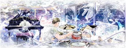 Kaoru Nishimi Ritsuko Mukae Sentarou Kawabuchi Anime Kids on the Slope HD Desktop Wallpaper | Background Image