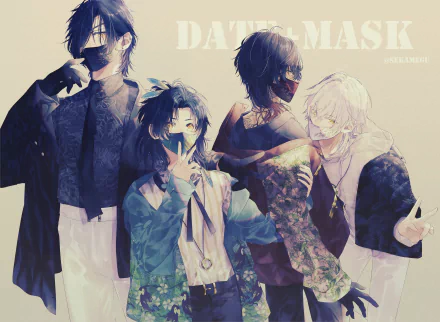 Tsurumaru Kuninaga Taikogane Sadamune Shokudaikiri Mitsutada Ookurikara (Touken Ranbu) Anime Touken Ranbu HD Desktop Wallpaper | Background Image