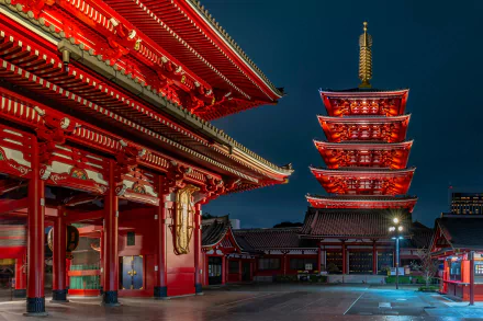 pagoda religious Sensō-ji HD Desktop Wallpaper | Background Image