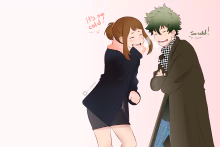 Ochaco Uraraka Izuku Midoriya Anime My Hero Academia HD Desktop Wallpaper | Background Image