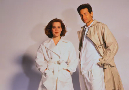 Fox Mulder Dana Scully Gillian Anderson David Duchovny TV Show The X-Files HD Desktop Wallpaper | Background Image