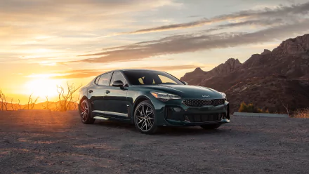 green car car Kia vehicle Kia Stinger HD Desktop Wallpaper | Background Image