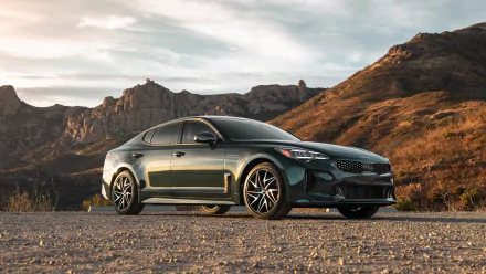 green car car Kia vehicle Kia Stinger HD Desktop Wallpaper | Background Image