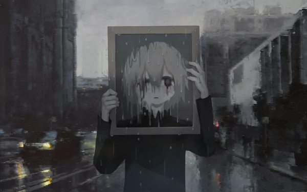 Anime boy rain city raindrops anime boy Rain Anime anime city rainy city HD Desktop Wallpaper | Background Image