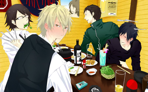 Kyōhei Kadota Shizuo Heiwajima Shinra Kishitani Izaya Orihara Anime Durarara!! HD Desktop Wallpaper | Background Image
