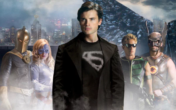 Courtney Whitmore Tom Welling Carter Hall Green Arrow Doctor Fate (DC Comics) Stargirl (DC Comics) Oliver Queen Clark Kent Hawkman (DC Comics) TV Show Smallville HD Desktop Wallpaper | Background Image