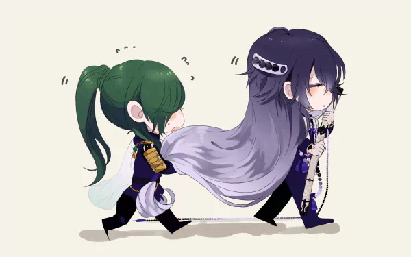 Juzumaru Tsunetsugu Nikkari Aoe Anime Touken Ranbu HD Desktop Wallpaper | Background Image