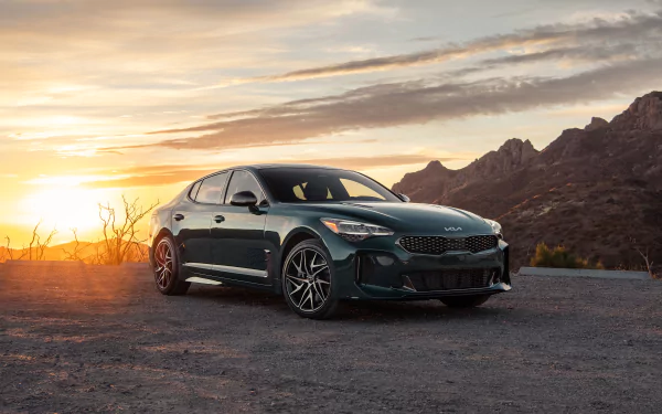 green car car Kia vehicle Kia Stinger HD Desktop Wallpaper | Background Image