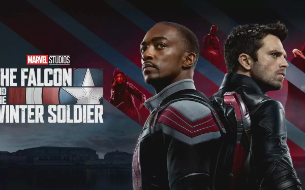 Winter Soldier Sebastian Stan Sam Wilson Falcon (Marvel Comics) Bucky Barnes Anthony Mackie TV Show The Falcon and the Winter Soldier HD Desktop Wallpaper | Background Image