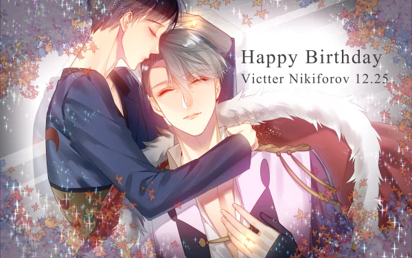 Yuuri Katsuki Victor Nikiforov Anime Yuri!!! on ICE HD Desktop Wallpaper | Background Image